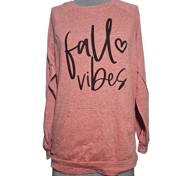 Fall Vibes Lightweight Cotton Blend Sweatshirt Size Medium - Picture 1 of 3